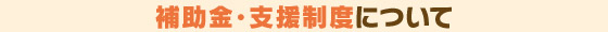 補助金・支援制度について