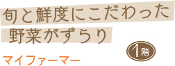 旬と鮮度にこだわった野菜がずらり マイファーマー