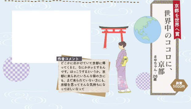 京都を世界へ賞／世界中のココロに、京都／副賞5000円