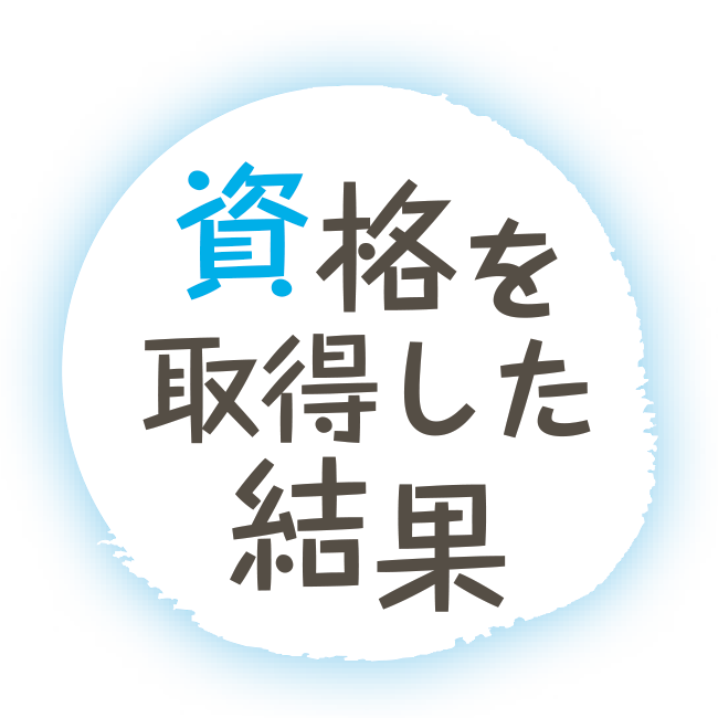 資格を取得した結果