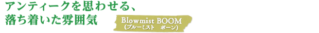 アンティークを思わせる、落ち着いた雰囲気/Ｂｌｏｗｍｉｓｔ ＢＯＯＭ(ブルーミスト　ボーン)