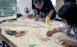 立体地図を作ることで見えてくる、乙訓の“いまむかし”/作業風景