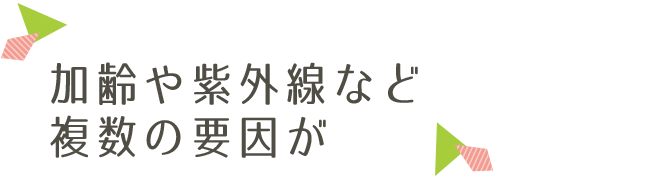 加齢や紫外線など複数の要因が