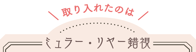 取り入れたのは、ミュラー・リヤー錯視