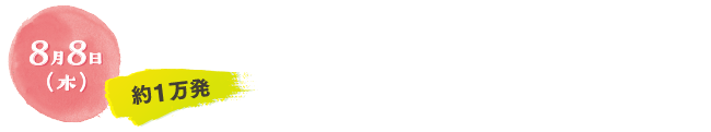 8月8日（木）約1万発。2019びわ湖大花火大会