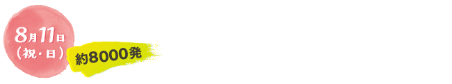 8月11日（祝・日）約8000発。第68回亀岡平和祭保津川市民花火大会