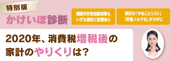 2020年、消費税増税後の家計のやりくりは？／かけいぼ診断 スペシャル