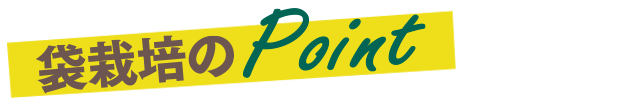 袋栽培のPoint